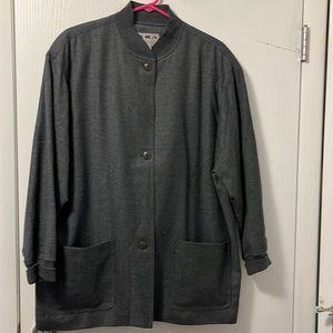 AKA 100% wool gray jacket